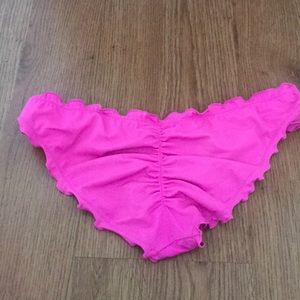 Victoria Secret Ruched bottoms hot pink size S